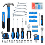 CARTMAN 180 Piece Socket Wrench Auto Repair Tool Combination Package Mixed Tool Set Hand Tool Kit with Plastic Toolbox Storage Case CARTMAN