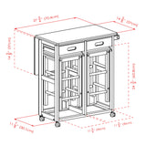 Winsome Suzanne 3-PC Set Space Saver Kitchen, Coffee Finish, 29.61x29.13x32.76 Winsome