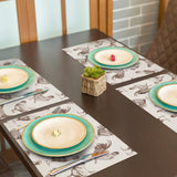 Farm Chicken Place Mats Indoor，Farmhouse Rustic Linen Washable Heat Resistant Placemats for Kitchen Dining Tables，Farmhouse Placemats Set of 4，Dining Table Decoration Supplies(12X18 inches) A20 Eronm