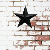 T&Garice Dimensional Metal Antique Barn Star Rustic Country Primitive Wall Decor,3D Barn Star Indoor Outdoor 4th July Wall Decoration,8 inch (Black) T&Garice