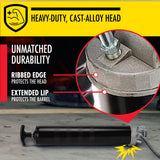 LUMAX LX-1152 Black Heavy Duty Deluxe Pistol Grease Gun with 18" Flex Hose, Handy 3-Way Loading - Fill with Standard Cartridge, Suction or Bulk Fill. Convenient One-Hand Operation for Easy Greasing. LUMAX