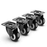 2 inch Swivel Caster Wheels Without Brake and No Noise Wheels, Heavy Duty Casters Total Capacity 600lbs (Pack of 4) HOLKIE