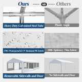 COVERONICS Outdoor Canopy Party Tent, 20'X30' Patio Party Tent with Rollable Sides and 4 Sandbags, Heavy Duty Steel Frame Carport Gazebo Event Tent Perfect for Wedding, Birthday Party, Outdoor Event COVERONICS