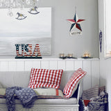 Morning View Patriotic Decor Wooden USA Sign American 4th of July Letter Tabletop Decoration Standing Cutout US Flag Block Signs Table Centerpieces for Memorial Day Party Supplies Home Decor Mantel Morning View