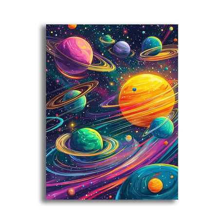 Yomiie 5D Planet Diamond Painting Kits for Adults, Paint with Diamonds Art Cosmos DIY Full Round Drill Kits, Embroidery Rhinestone Diamond Crystal Craft Canvas Home Wall Decor 30x40 cm Yomiie