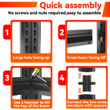 ErgoNova Garage Shelving 3600LBS Heavy Duty Shelving Units and Storage Shelves Adjustable 6 Tier Metal Shelving for Kitchen,Utility Room and Basement, Black (15.75" Dx35.43 Wx77.44 H) ErgoNova