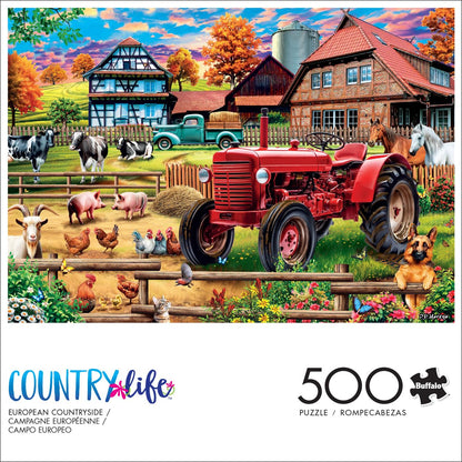 Buffalo Games - PD Moreno - European Countryside - 500 Piece Jigsaw Puzzle for Adults -Challenging Puzzle Perfect for Game Nights - Finished Size is 21.25 x 15.00