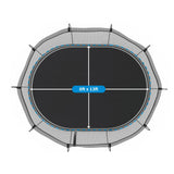 Springfree Oval Outdoor Backyard Trampoline w/Safety Flexi Net Enclosure & Soft Edge Mat - Springless Recreational and Fitness Trampolines for Kids, Adult and Family Jumping Springfree