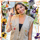 WILLBOND 30 Pcs Glow in Dark Halloween Diamond Art Keychain Ornaments DIY Double Sided Halloween Luminous Diamond Painting Keychain Kits for Adults Key Ring Art Pendant Tree Decor WILLBOND