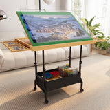 upvercy 4-in-1 Adjustable & Tilting & Rolling & Storage Puzzle Table with 2 Large Drawers, 1500 Piece Puzzle Board with Legs, Cover, Fabric Drawer- 34" x 26" Puzzle Table for Adults & Enthusiasts upvercy