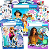 Classic Princess Magic Ink Coloring Super Set - 3 Books Featuring Disney Princesses, Frozen, and Raya The Last Dragon with Invisible Pens, Stickers Disney