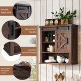 LUXOAK Farmhouse 24” Bathroom Wall Cabinet with Sliding Barn Door & Adjustable Shelf, Medicine Cabinet Wall Mounted, Storage Cabinet for Bathroom, Toilet, Kitchen, Living Room, Reclaimed Barnwood LUXOAK