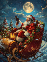 Reofrey Paint by Numbers Kit for Adults Santa Claus - 40x50cm Canvas, Christmas Paint by Number - Acrylic Paint Set - Relaxing DIY Art for Beginners & Experts - Home Wall Decoration PP1594 Reofrey