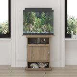 Ollie & Hutch Flipper 10/20 Gallon Aquarium Stand, Rustic Oak Ollie & Hutch