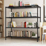 45 "W Metal Shelving Unit 4 Tier Storage Shelves Adjustable Wire Shelving Metal Shelf Pantry Shelves Wire Rack Commercial Shelving for Kitchen Pantry Utility Room Garage 45 "W x 59.4 "Hx 13.5" D Black DurayLoly