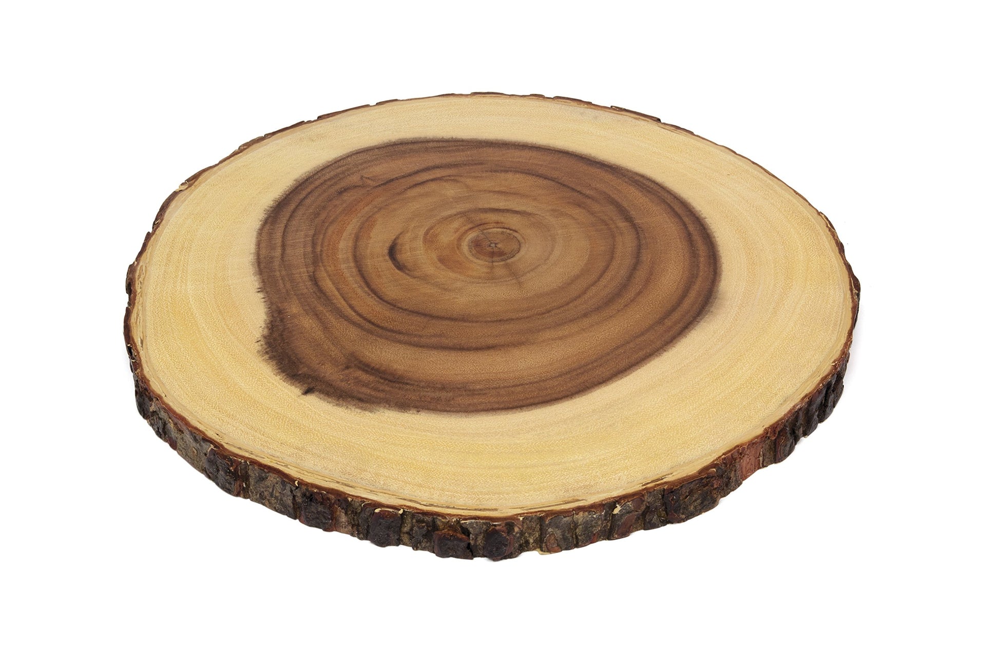 Lipper International Acacia Bark Board Without feet - WoodArtSupply