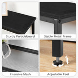 HOOBRO 29.5" Narrow Console Table, 3-Tier Entryway Table, Thin Sofa Table with Shelves, Side Table, Display Table, for Hallway, Entrance, Living Room, Bedroom, Black BB73XG01 HOOBRO