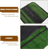 BLIRITEL Small Tool Roll Up Bag, Canvas Chisel Roll, Chisels Bag Tool Organizer with 4 Pockets, Metal Pry Bar Plier Wrench Roll Tool Pouch for Mechanic Carpenter Craftsman BLIRITEL