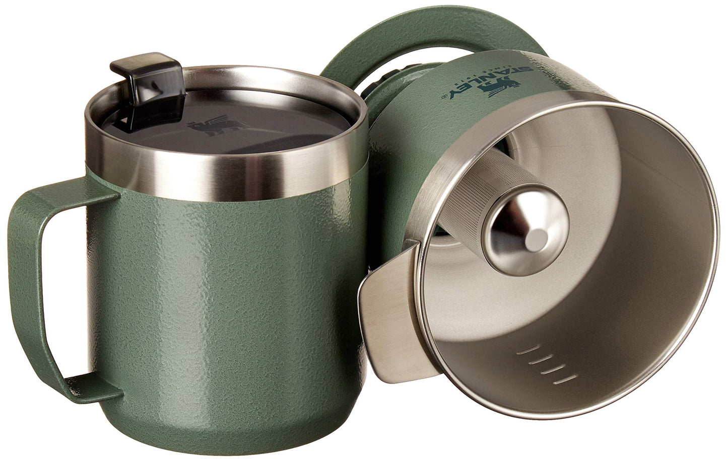 Stanley Perfect Brew Pour Over Set with Camp Mug- Reusable Filter - BPA-Free - Easy-clean Stainless Steel Coffee Maker - Hammertone Green