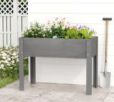 40x20x31 inch Raised Garden Bed with Legs, Elevated Wooden Planter Box for Outdoor Plants Flowers Fruits Vegetable Herb Growing Mederla