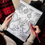 TPLHOUSE Christmas Wild Life Coloring Book Spiral Bound for Adults, Premium Cover, 30 Illustrations Coloring Pages of Animal Wildlife in Holiday Scenes for Stress Relief and Relaxation TPLHOUSE