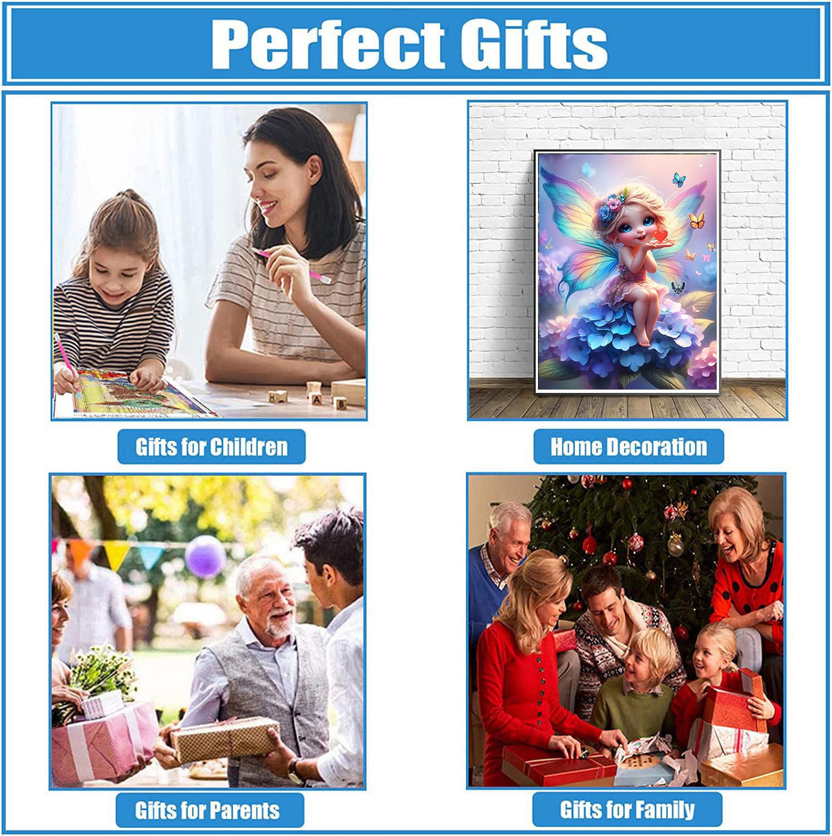 DPHERO Fantasy Wolves Diamond Painting Kits for Beginners Adults,5D DIY Moon Diamond Art Kits,Round Full Drill Dreamland Gem Art Crafts Kits, DIY Painting by Numbers for Home Wall Decor 12x16 inch DPHERO