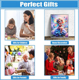 DPHERO Fantasy Wolves Diamond Painting Kits for Beginners Adults,5D DIY Moon Diamond Art Kits,Round Full Drill Dreamland Gem Art Crafts Kits, DIY Painting by Numbers for Home Wall Decor 12x16 inch DPHERO