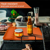 Grill Accessories Silicone Griddle Mat for Blackstone Side Shelf, Silicone Spatula Pad Mats Cooking Gadgets Barbecue Tools for Outdoor BBQ Kitchen Countertop by EANINNO Orange EANINNO