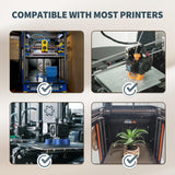 OVERTURE Silk Filament PLA 1.75mm Clog-Free Shiny 3D Printer Filament, 1kg Spool (2.2lbs), Dimensional Accuracy +/- 0.02 mm, Fit Most FDM Printer(Silk White) OVERTURE