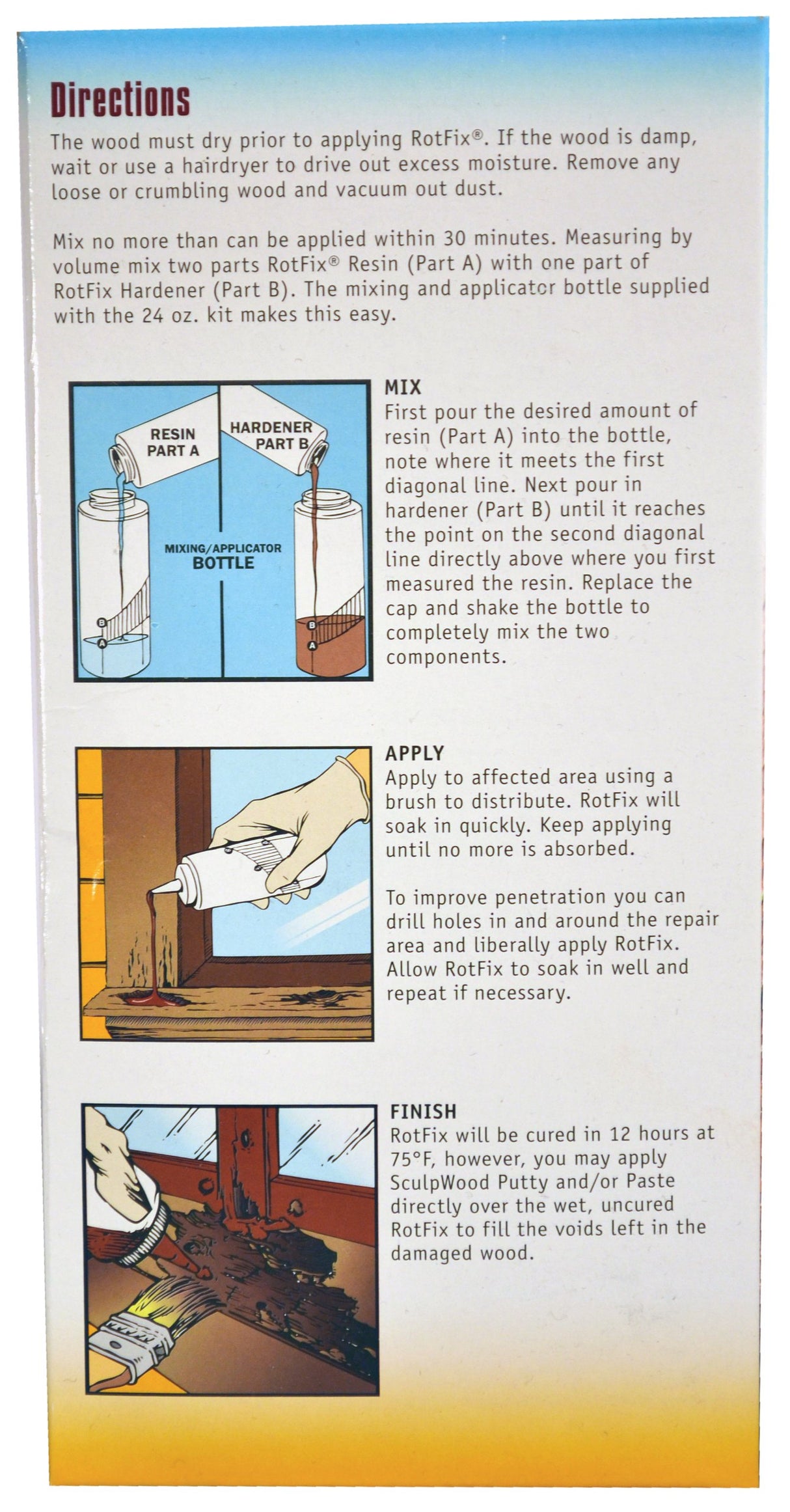 System Three Resins Rotfix Wood Restoration Rot Repair, 24-Ounce SYSTEMTHREE