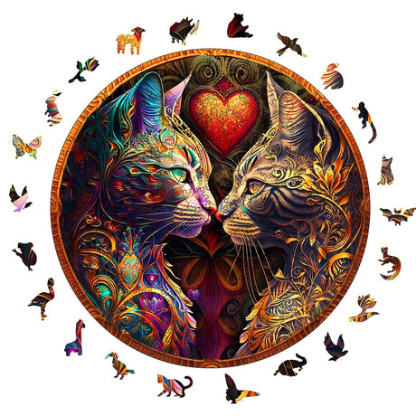 Wooden Puzzle for Adults, 200 Piece Irregular Animal Shaped Wooden Jigsaw Puzzles, Unique Puzzles for Adults, Creative Gift for Teenagers and Adults WHJSG