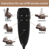 Power Lift Recliner Chair for Elderly People, Dual Motor Lift Chair with Vibration Massage and Heat, Lay Flat Recliner with Solid Wood Armrest, Standing Assistance Reclining, Chenille Fabric Brown EZZUP