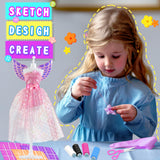 900+ Fashion Designer Kits for Girls with Mannequins-Kids Sewing Kits，Girls Fashion Design Gift，Arts and Crafts Kit，Girl Craft Activities Age 6 7 8 9 10 11 12 AGENTLAN