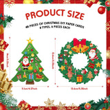 Pasimy 48 Pcs Christmas Crafts Kit for Kids - DIY Tree Ornaments Make Your Own Craft Set for Ages 3-12 Pasimy