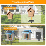 92 Inch Smart Bird Feeder Pole with Auger Anchor for Outdoor,Heavy Duty Adjustable Bird House Stand Pole,BirdHouse Post Mount Kit, Metal Squirrel Proof Baffle, 4 Shepherd Hooks (No Bird House/Feeders) SLIIMU