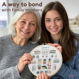 Bradove Beginner Embroidery Kit for Adults Kids, Learn to Embroider 37 Stitches and 13 Cute Patterns, Stitches Kit, Bead Embroidery Kit, Beginner Embroidery Practice Bradove