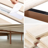 Zinus Alexis Deluxe Rustic Pine Wood Platform Bed Frame with Headboard - No Box Spring Needed, Easy Assembly, King Size Zinus