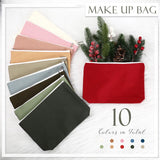 Reginary 10 Pack Canvas Makeup Bags Bulk for Women Multi Color Cosmetics Bag Travel Toiletry Bag Pencil Pouch Multiple Blank Makeup Bags with Zipper Mom Gift for Christmas(Macaron Color) Reginary