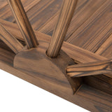 Outsunny 3.3ft Wooden Garden Bridge Arc Footbridge with Half-Wheel Style Railings & Solid Fir Construction, Stained Wood Outsunny