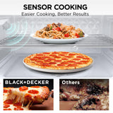 BLACK+DECKER EM044KB19 Over The Range Microwave Oven with One Touch, 1000 Watts, 400 CFM and Sensor Cooking, OTR 1.9 Cu.ft BLACK+DECKER