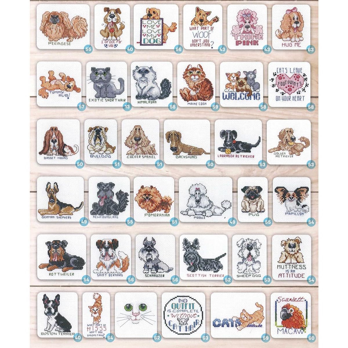 Leisure Arts Cross Stitch Luvable Pets Cross Stitch Book, Patterns, Books, Pattern Book, Design Books, Design Books LEISURE ARTS