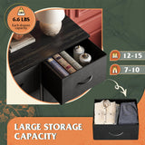 WLIVE Fabric Dresser for Bedroom, Tall Dresser with 8 Drawers, Storage Tower with Fabric Bins, Double Dresser, Chest of Drawers for Closet, Living Room, Hallway, Charcoal Black WLIVE