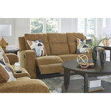 Signature Design by Ashley Kanlow Contemporary Manual Reclining Sofa with 2 Accent Pillows, Light Brown Signature Design by Ashley