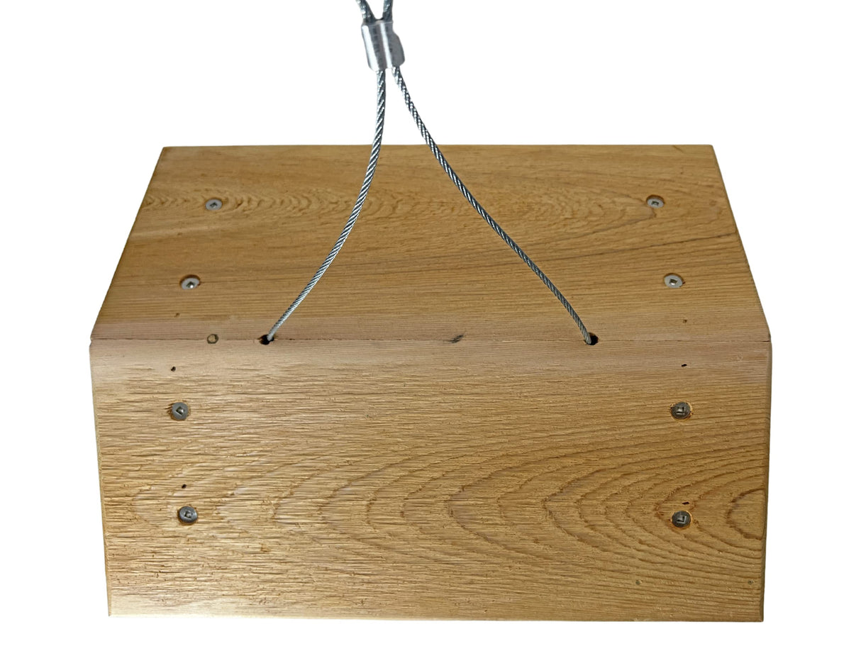 DutchCrafters Large Cedar Wood Hopper Bird Feeder with Suet Cages, Wooden Outdoor Feeder for Birds, Hanging Mount - Amish Made in USA DutchCrafters