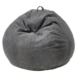 Hobestluk 3.5FT Bean Bag Chair Large Bean Bag with Filler Included Bean Bag Chairs for Adults Teardrop Bean Bag Chair with Removable Cover for Bedroom Living Room - (Large, Grey) Hobestluk