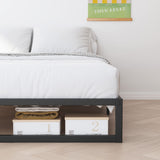 Richwanone 10 Inch Cal King Bed Frame Heavy Duty Metal Platform Mattress Foundation with Steel Slat Support, No Box Spring Needed, Easy Assembly, Black Richwanone