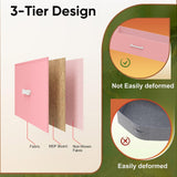 Dresser for Bedroom Pink Bedroom Dresser with LED Lights and Charging Station, 8 Long Fabric Drawers Dresser, Tall Wide Chest of Drawers Storage Organizer TV Stand for up to 60" TV for Living Room SOOWERY