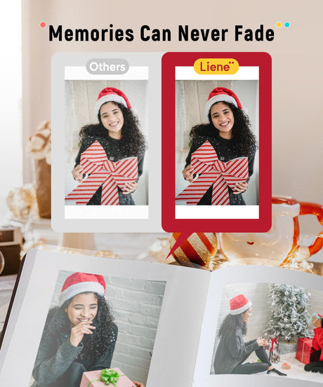 Liene 4x6'' Photo Printer, Wi-Fi, 20 Sheets, Full-Color, Instant Printer for iPhone, Android, Smartphone, Thermal dye Sublimation for Home Use Liene