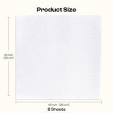 Caydo 10 x 10 Inch Aida Cloth, 8 Pieces 14 Count White Cross Stitch Cloth for Embroidery Projects and Handmade Needlework Caydo