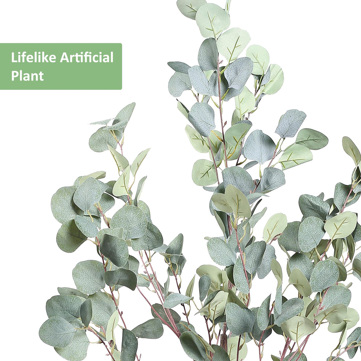 Artificial Eucalyptus Tree, 4FT Tall Faux Eucalyptus Tree, Artificial Plants with Realistic Trunk and Lifelike Leaves for Home Office Decor 4FT Fake Eucalyptus Tree for Home House Office Décor CETRD